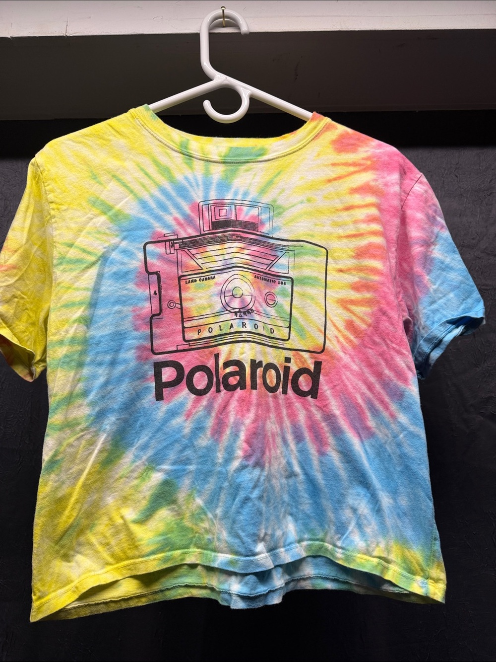 Polaroid Tie-Dye Graphic Tee - Yellow, Pink, Blue